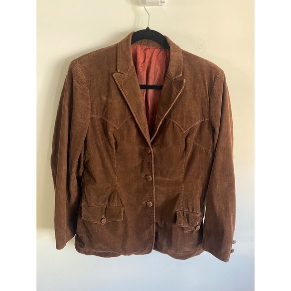 Ted Lasso Jackets & Blazers - Vintage 1970s Lasso Tailored Western Wear Brown Corduroy Jacket